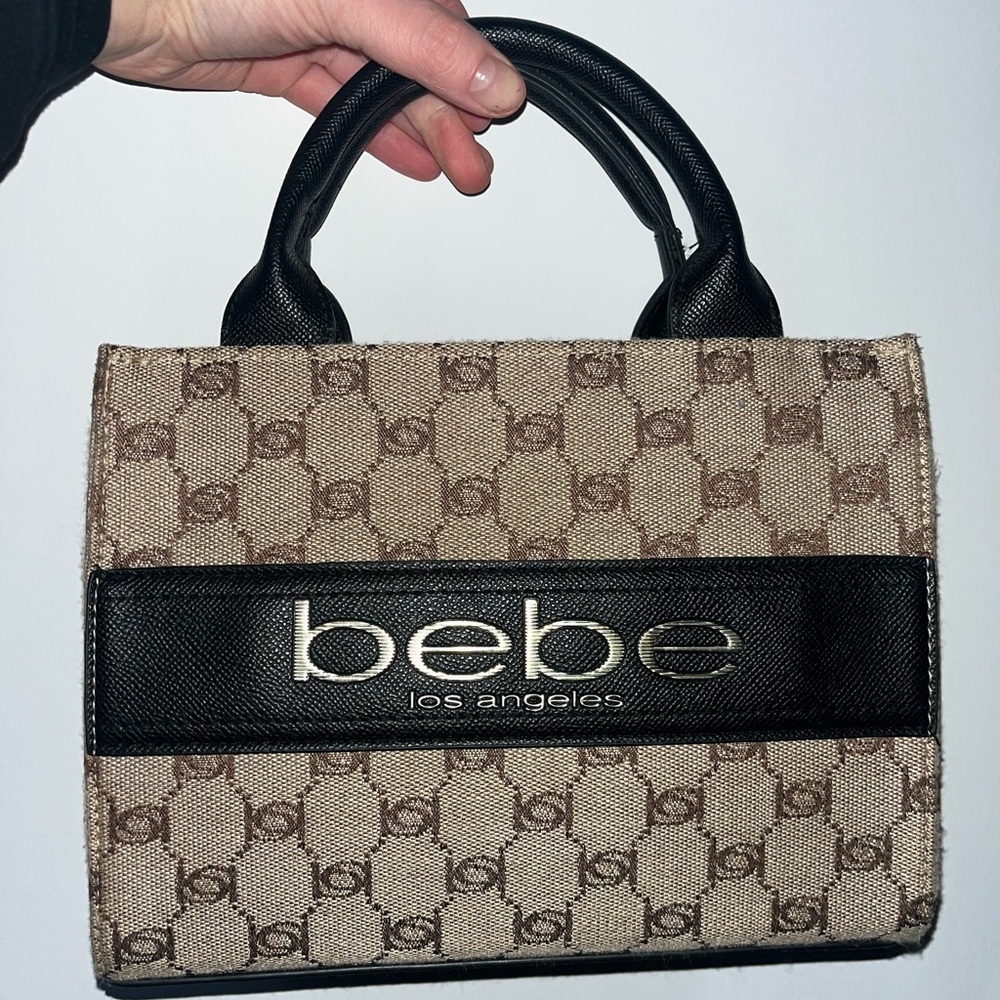 Bebe Tan and Black Satchel